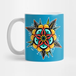 Traditional Flower Tattoo Mug